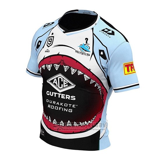 Camiseta Cronulla Sutherland Sharks 9s Rugby 2020 Azul